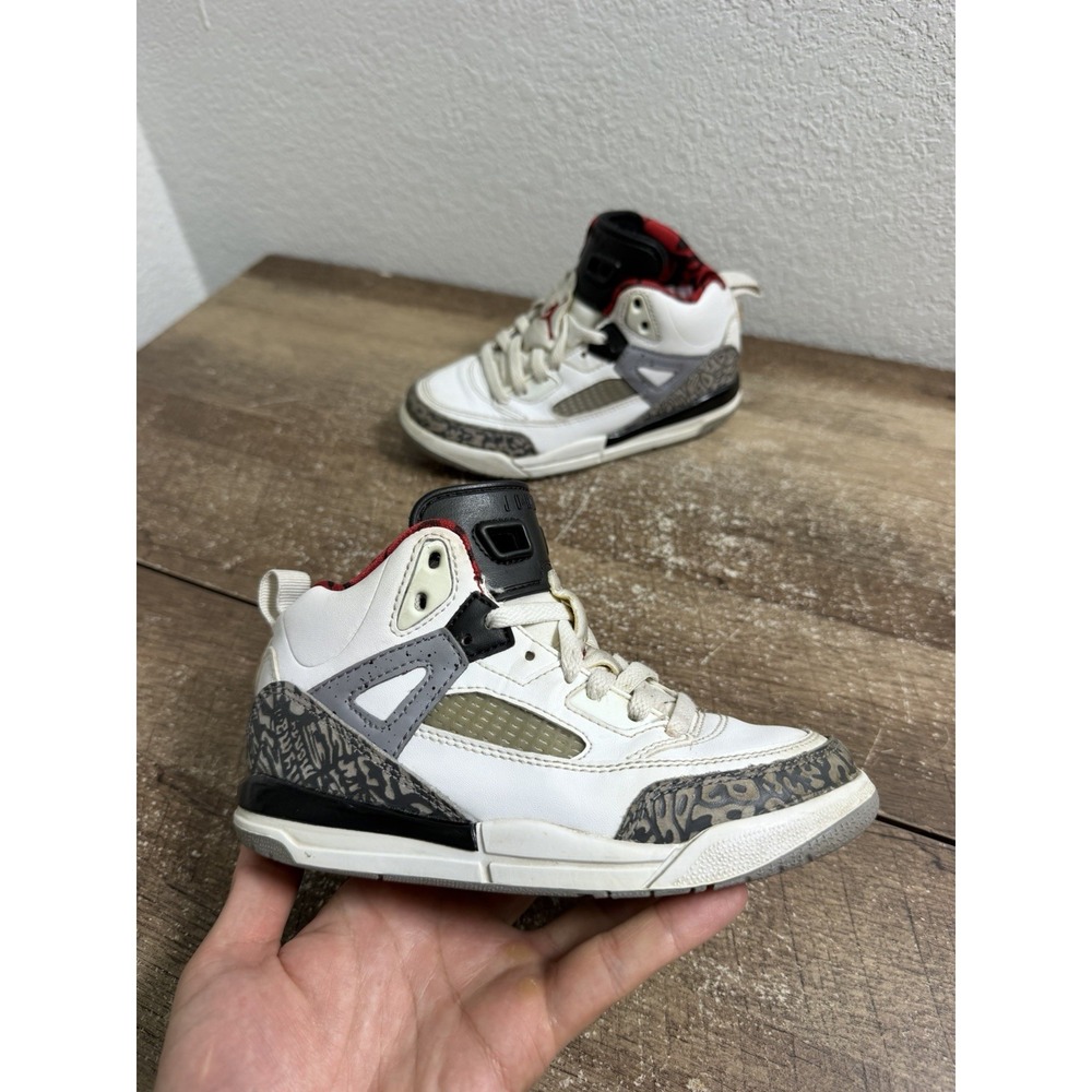 Nike Air Jordan Spizike White Cement Red Grey 317700-122 Kids Size 12C